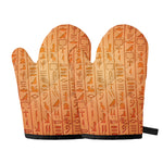 Egyptian Hieroglyphs Symbol Print Oven Mitts