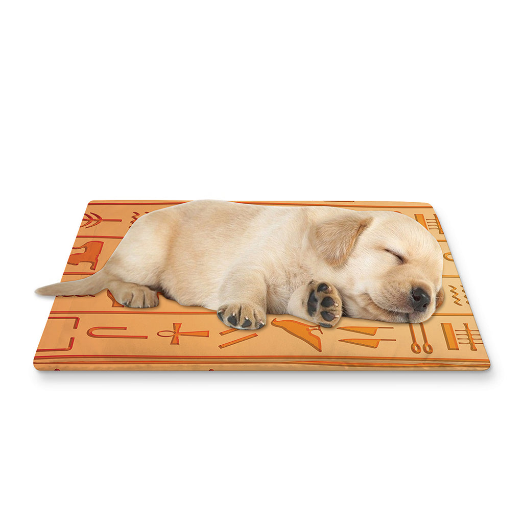 Egyptian Hieroglyphs Symbol Print Pet Cooling Mat Cover