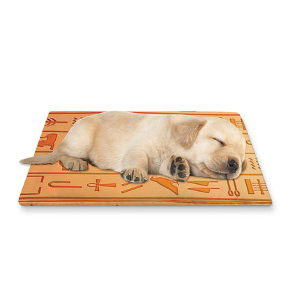Egyptian Hieroglyphs Symbol Print Pet Cooling Mat Cover