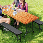 Egyptian Hieroglyphs Symbol Print Picnic Table Cover