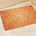 Egyptian Hieroglyphs Symbol Print Polyester Doormat