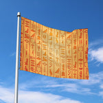 Egyptian Hieroglyphs Symbol Print Polyester Flag