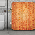Egyptian Hieroglyphs Symbol Print Polyester Shower Curtain