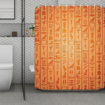Egyptian Hieroglyphs Symbol Print Polyester Shower Curtain