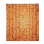 Egyptian Hieroglyphs Symbol Print Polyester Shower Curtain