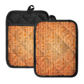 Egyptian Hieroglyphs Symbol Print Pot Holders With Pocket