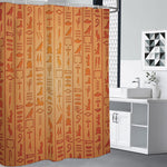 Egyptian Hieroglyphs Symbol Print Premium Shower Curtain