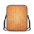 Egyptian Hieroglyphs Symbol Print Rectangular Crossbody Bag