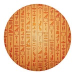Egyptian Hieroglyphs Symbol Print Round Blanket