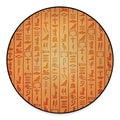 Egyptian Hieroglyphs Symbol Print Round Floor Mat