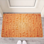Egyptian Hieroglyphs Symbol Print Rubber Doormat