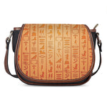 Egyptian Hieroglyphs Symbol Print Saddle Bag