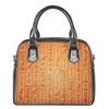 Egyptian Hieroglyphs Symbol Print Shoulder Handbag