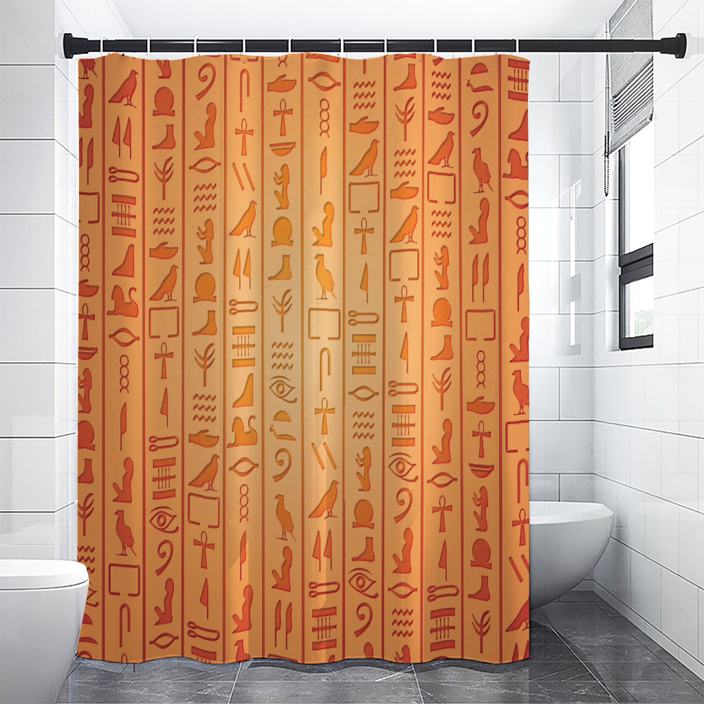 Egyptian Hieroglyphs Symbol Print Shower Curtain