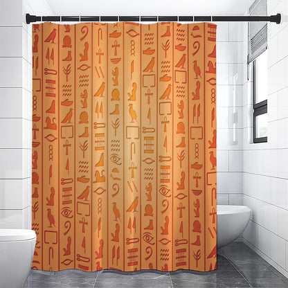 Egyptian Hieroglyphs Symbol Print Shower Curtain