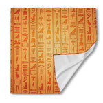 Egyptian Hieroglyphs Symbol Print Silk Bandana