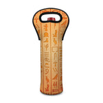 Egyptian Hieroglyphs Symbol Print Single Neoprene Wine Tote