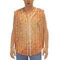 Egyptian Hieroglyphs Symbol Print Sleeveless Baseball Jersey