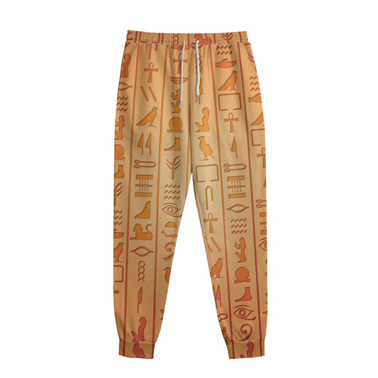 Egyptian Hieroglyphs Symbol Print Sweatpants