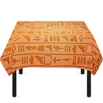 Egyptian Hieroglyphs Symbol Print Tablecloth