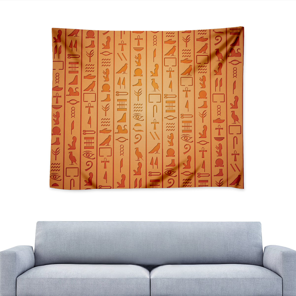 Egyptian Hieroglyphs Symbol Print Tapestry