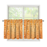 Egyptian Hieroglyphs Symbol Print Tier Curtains