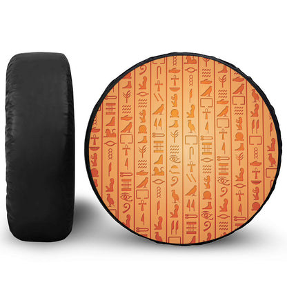 Egyptian Hieroglyphs Symbol Print Tire Cover