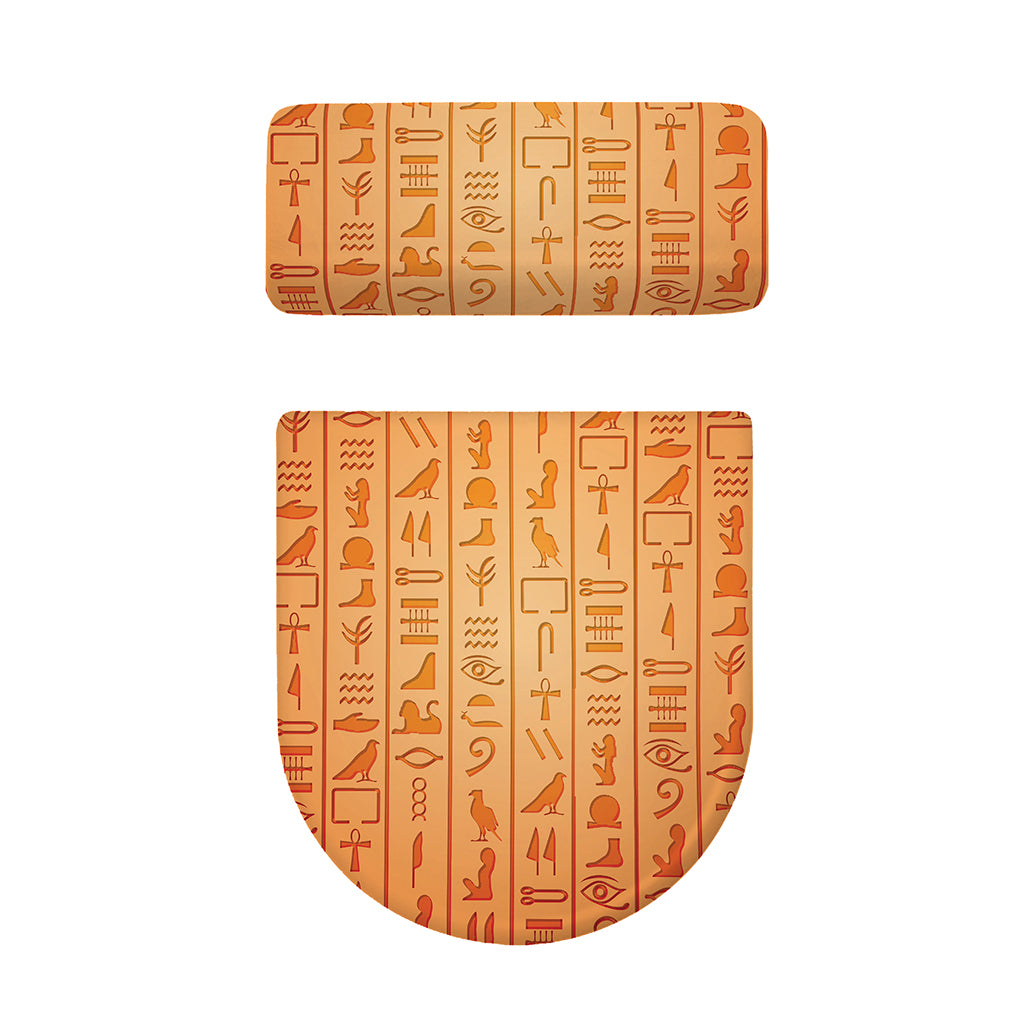 Egyptian Hieroglyphs Symbol Print Toilet Lid And Tank Cover Set