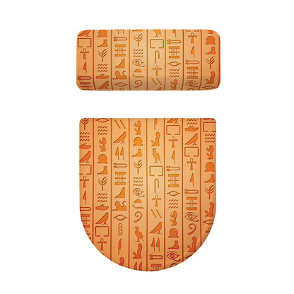 Egyptian Hieroglyphs Symbol Print Toilet Lid And Tank Cover Set