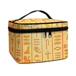 Egyptian Hieroglyphs Symbol Print Travel Makeup Bag