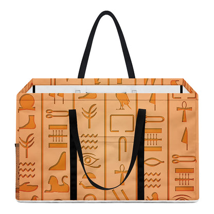Egyptian Hieroglyphs Symbol Print Utility Tote Bag