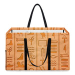 Egyptian Hieroglyphs Symbol Print Utility Tote Bag