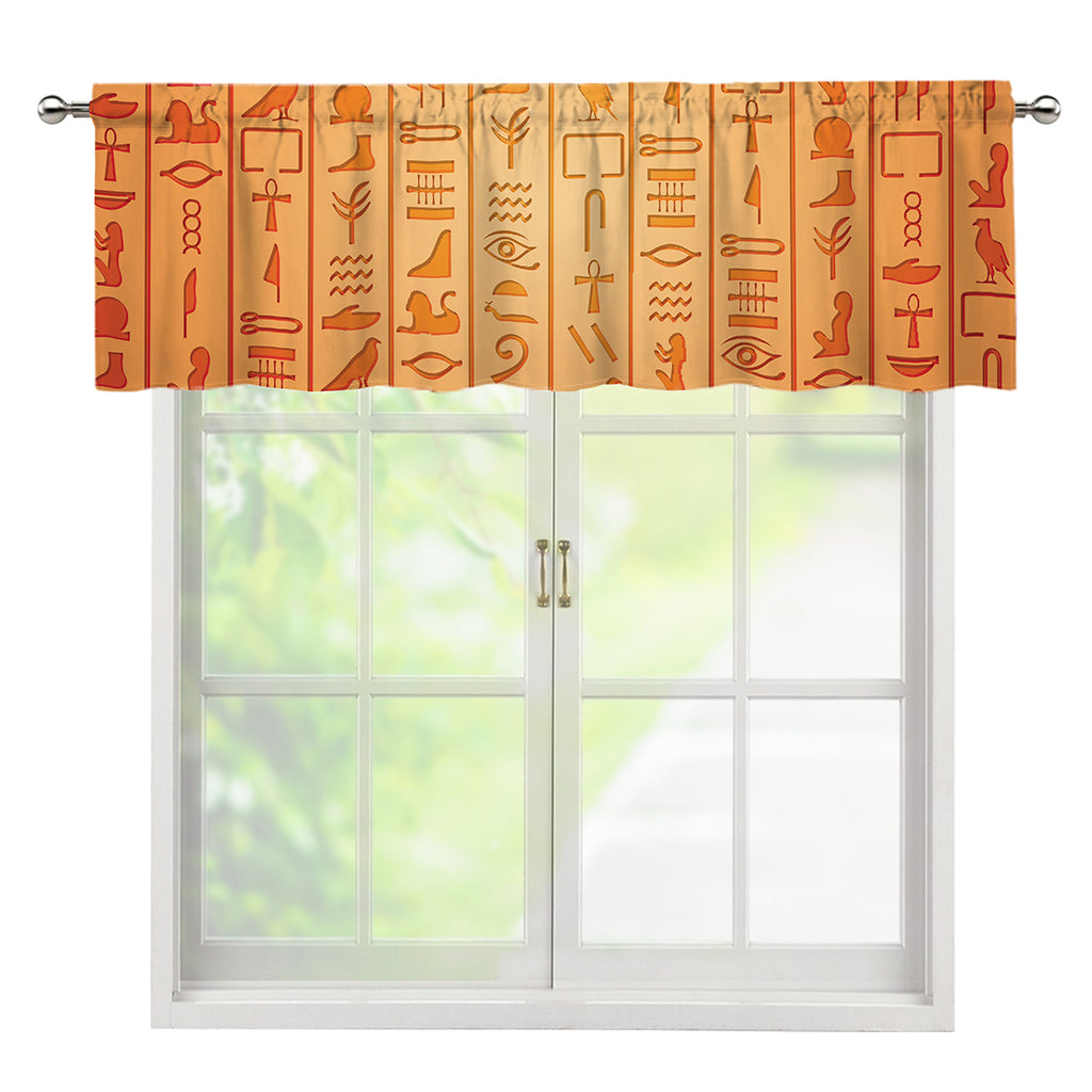 Egyptian Hieroglyphs Symbol Print Window Valance