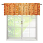 Egyptian Hieroglyphs Symbol Print Window Valance