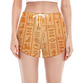 Egyptian Hieroglyphs Symbol Print Women's Split Running Shorts