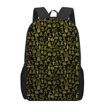 Egyptian Symbols Pattern Print 17 Inch Backpack