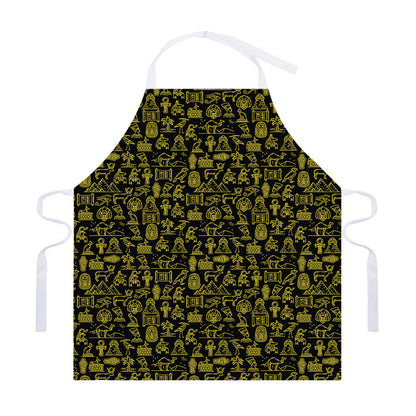 Egyptian Symbols Pattern Print Adjustable Apron
