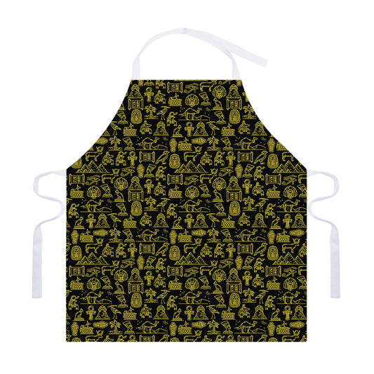 Egyptian Symbols Pattern Print Adjustable Apron