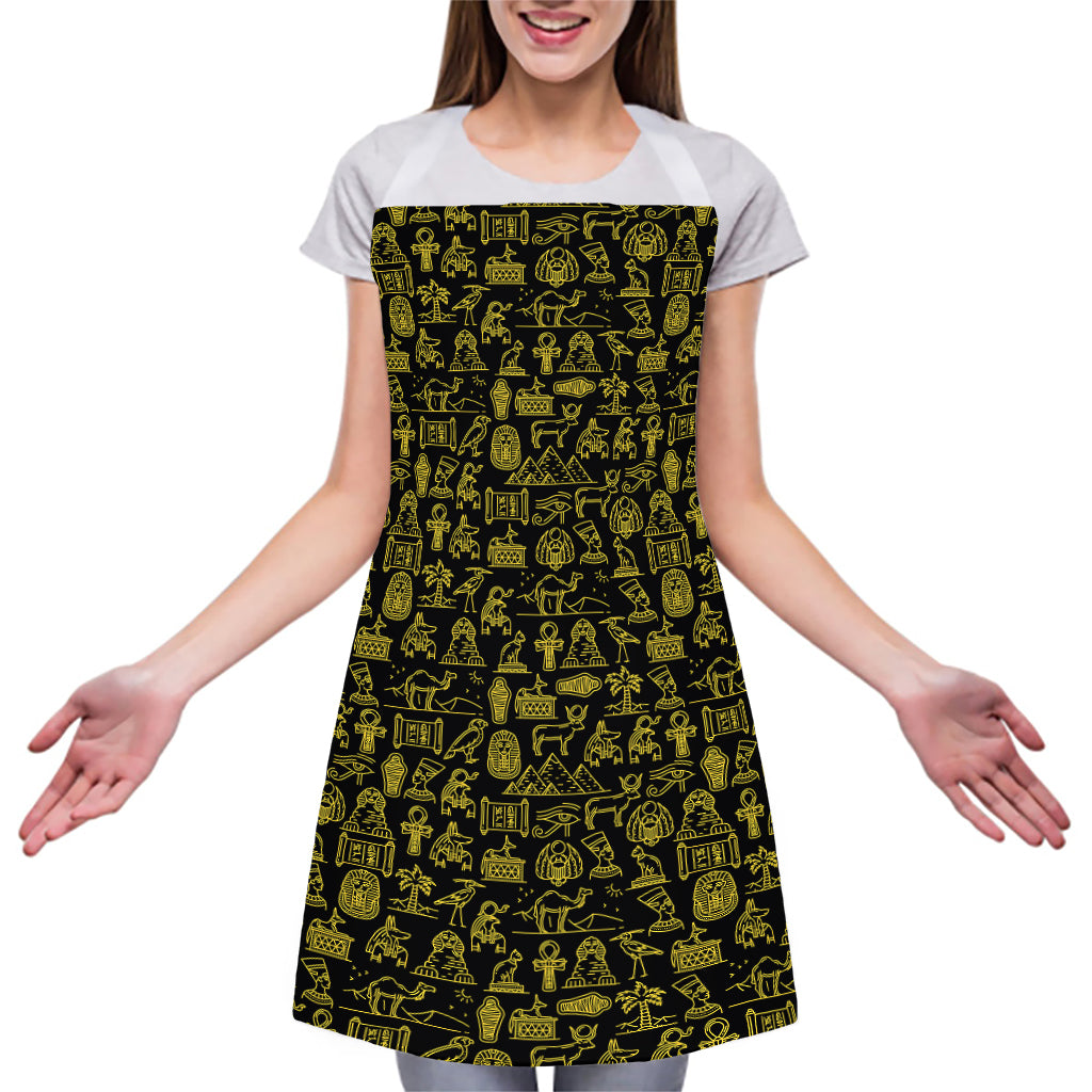 Egyptian Symbols Pattern Print Adjustable Apron