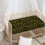 Egyptian Symbols Pattern Print Baby Crib Sheet