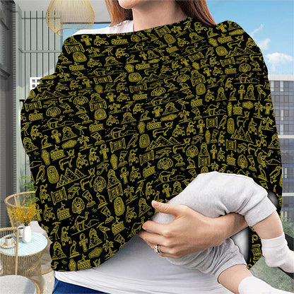 Egyptian Symbols Pattern Print Baby Seat Cover