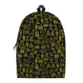 Egyptian Symbols Pattern Print School Backpack