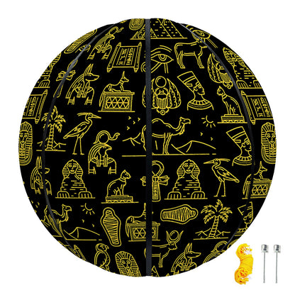 Egyptian Symbols Pattern Print Basketball