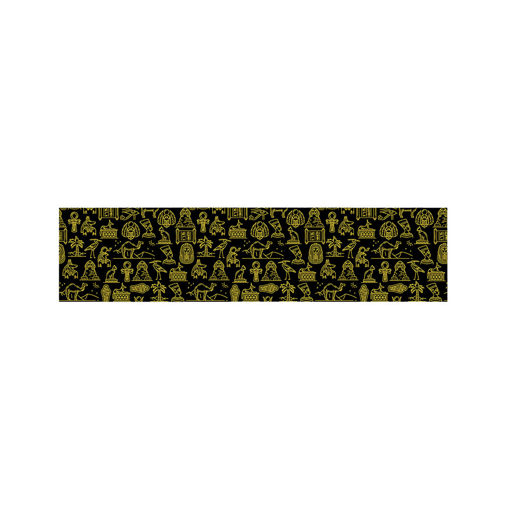 Egyptian Symbols Pattern Print Bed Runner