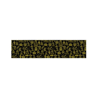 Egyptian Symbols Pattern Print Bed Runner