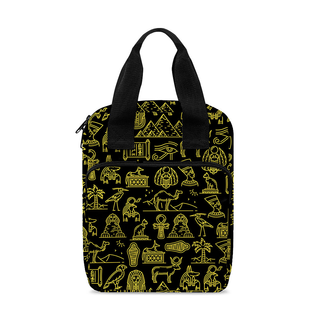 Egyptian Symbols Pattern Print Bible Tote Bag