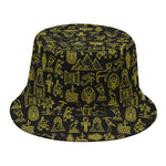 Egyptian Symbols Pattern Print Bucket Hat