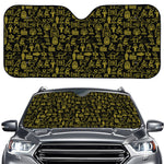 Egyptian Symbols Pattern Print Car Windshield Sun Shade