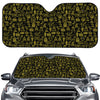 Egyptian Symbols Pattern Print Car Windshield Sun Shade