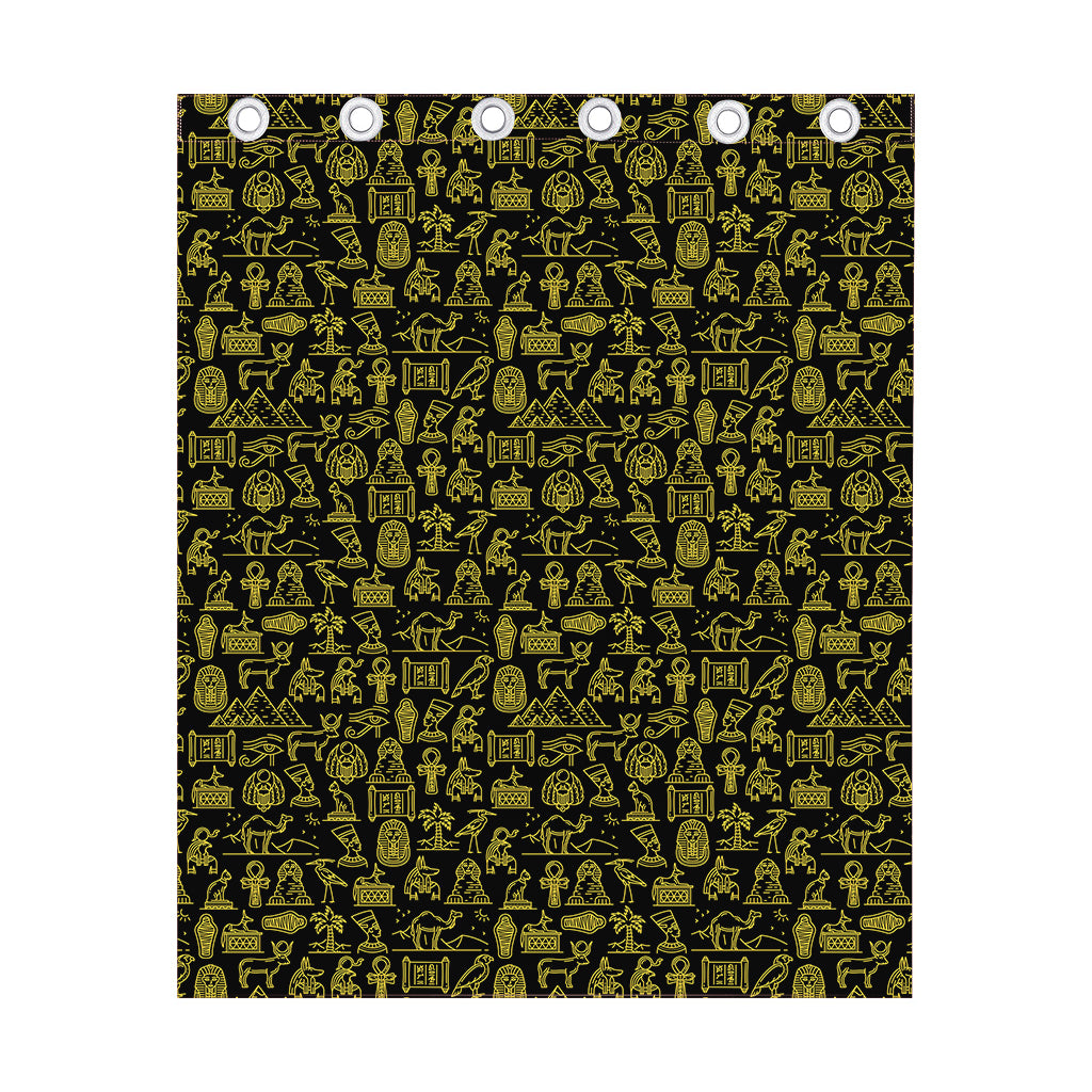 Egyptian Symbols Pattern Print Curtain